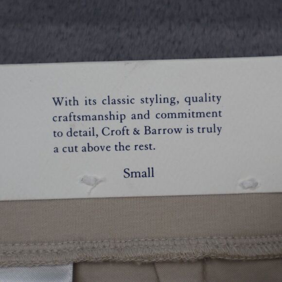 Croft Barrow Shorts Womens S Beige Sweat Mid Rise Pocket Stretch Pull On - Picture 8 of 16